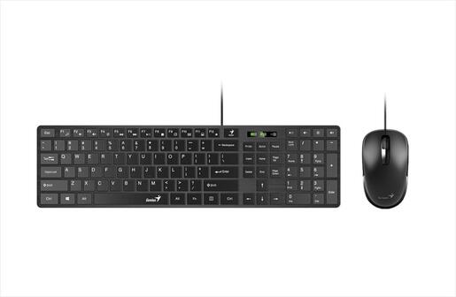 COMBO KEYBOARD AND MOUSE WIRED GENIUS SlimStar C126 Black