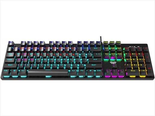 KEYBOARD MECHANICAL AULA RETRIBUTION LINEAR RED Switch Illuminated Black, 316530