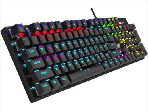 KEYBOARD MECHANICAL AULA RETRIBUTION LINEAR RED Switch Illuminated Black, 316530