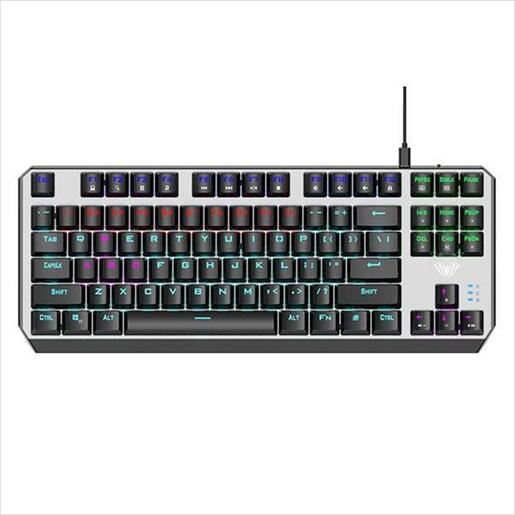 KEYBOARD MECHANICAL AULA AEGIS TKL RGB Iluminated TACTILE BLUE switch, 316536