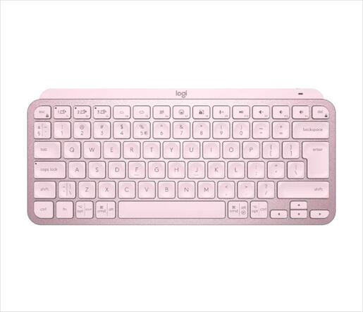 KEYBOARD WIRELESS LOGITECH MX Keys Mini Rose Logi Bolt ready, w/Bluetooth 920-010500