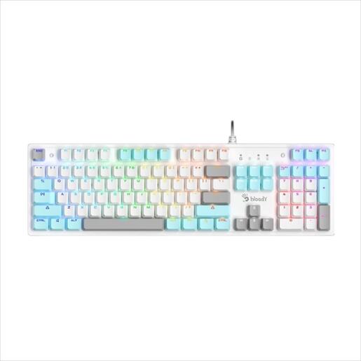 KEYBOARD MECHANICAL A4TECH Bloody S510R, Blue Switch, RGB Illumination, White