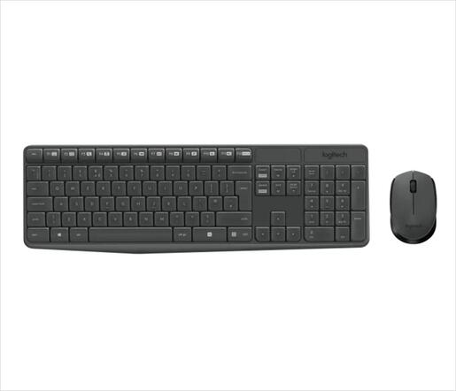COMBO KEYBOARD AND MOUSE WIRELESS LOGITECH MK235 Grey 920-007931