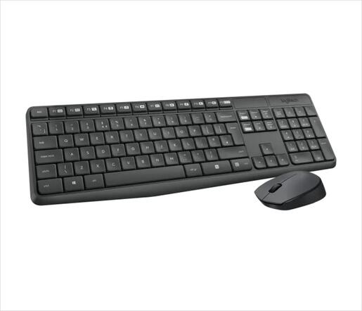 COMBO KEYBOARD AND MOUSE WIRELESS LOGITECH MK235 Grey 920-007931