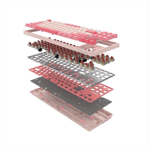 KEYBOARD MECHANICAL A4TECH Bloody S87 TKL, Hot-swappable, BLMS RED PLUS Switch, RGB Backlit, Energy Pink