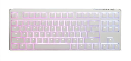 KEYBOARD MECHANICAL DUCKY ONE 3 CLASSIC PURE WHITE RGB TKL PBT Double-shot keycaps HOT-SWAPPABLE Cherry MX Silent Red, DKON2187ST-SUSPDPWWWSC1