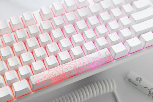KEYBOARD MECHANICAL DUCKY ONE 3 CLASSIC PURE WHITE RGB TKL PBT Double-shot keycaps HOT-SWAPPABLE Cherry MX Silent Red, DKON2187ST-SUSPDPWWWSC1
