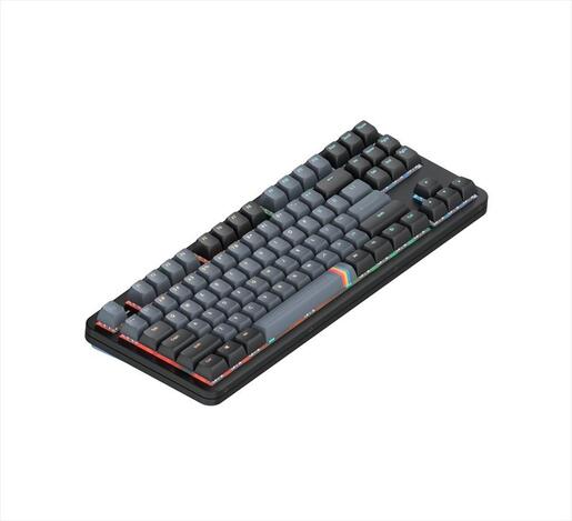 KEYBOARD MECHANICAL DARK PROJECT ALU87A MIDNIGHT TKL HS RGB linear mechanical switches G3ms Zircon, +4 switch +Keycap Language Set ANSI layout