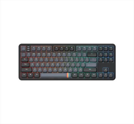 KEYBOARD MECHANICAL DARK PROJECT ALU87A MIDNIGHT TKL HS RGB linear mechanical switches G3ms Zircon, +4 switch +Keycap Language Set ANSI layout