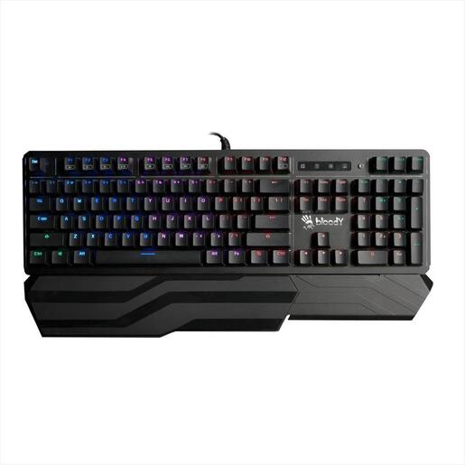 KEYBOARD MECHANICAL A4TECH Bloody Gaming B975 LK Optic brown switches RGB w/Detachable Wrist Rest , Black