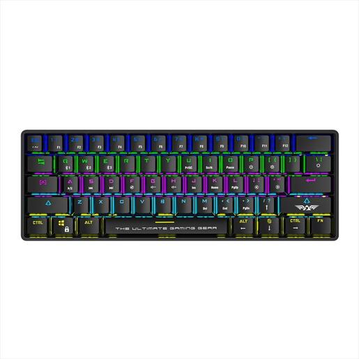 KEYBOARD MECHANICAL ARMAGGEDDON MBA-61R Starling RGB  60% Multi-Device (Wired+Bluetooth),  Kevlartech keycaps, Hotswappable, NKRO, Black