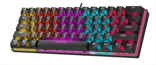 KEYBOARD MECHANICAL ARMAGGEDDON MKA-1C Neo Psychswif 60% Kevlartech keycaps Hotswappable Modular Switch Clicky, LED backlight, Black