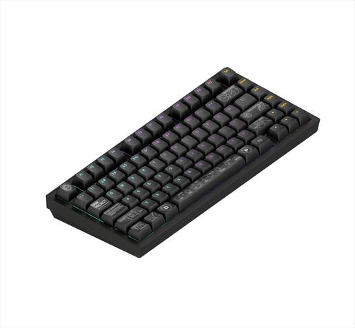 KEYBOARD MECHANICAL DARK PROJECT ALU81A TERRA NOVA Black HS RGB linear mechanical switches G3ms Moonstone- Pre-lubed, wireless (BT/2,4g),+4 switch ANSI layout
