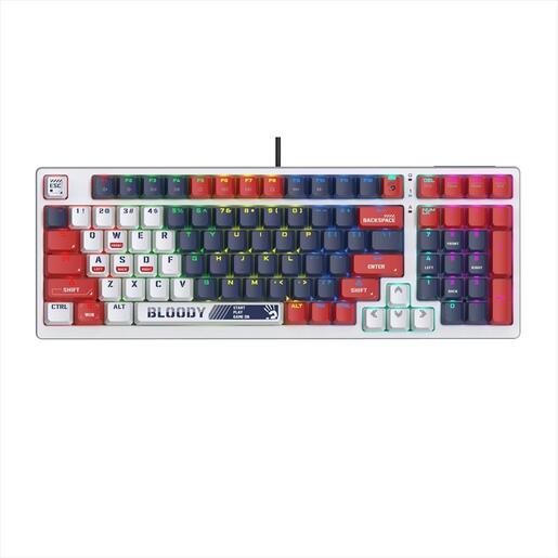 KEYBOARD MECHANICAL A4TECH Bloody S98 SPORT, Hot-swappable, BLMS RED PLUS Switch, RGB Backlit, Sports Navy