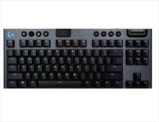 KEYBOARD MECHANICAL LOGITECH G915X LIGHTSPEED TKL WIRELESS RGB GL TACTILE BLACK w/bluetooth, 920-012737