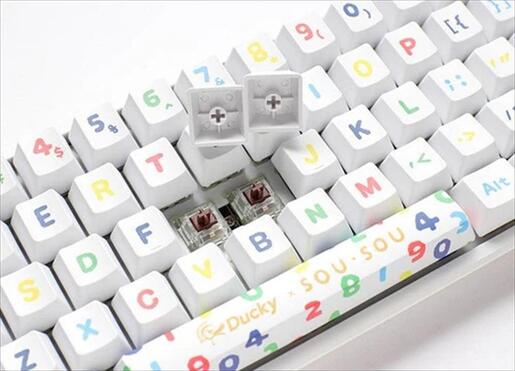 KEYBOARD MECHANICAL DUCKY x SOU. SOU ONE 2 MINI  RGB 60% PBT Double-shot keycaps Cherry MX Brown, White, DKON2061ST-BUSPHWWTS2