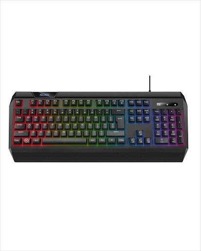 KEYBOARD WIRED USB NOXO ORIGIN, GAMING KEYBOARD, RAINBOW BACKLIGHT, BLACK