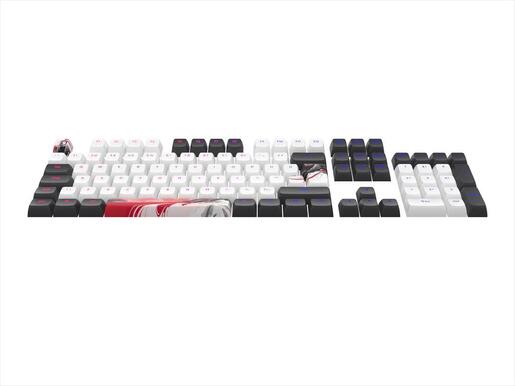 KEYBOARD MECHANICAL KEYCAPS DARK PROJECT KYOTO PBT ,(ANSI & ISO LAYUOT 177PCS), White/Gray, KS-1070