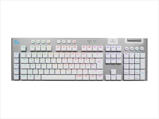 KEYBOARD MECHANICAL LOGITECH G915X LIGHTSPEED WIRELESS RGB GL TACTILE WHITE w/bluetooth 920-012690