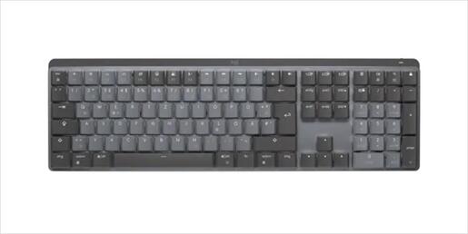 KEYBOARD WIRELESS LOGITECH MX MECHANICAL TACTILE QUIET switch Graphite Logi Bolt, w/Bluetooth, 920-010757