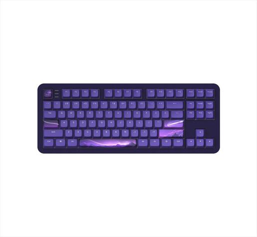 KEYBOARD MECHANICAL DARK PROJECT ALU87B CELESTIAL TKL HS RGB linear mechanical switches G3ms Voidstone — Silent, Pre-lubed, +4 switch +Keycap Language Set ANSI layout
