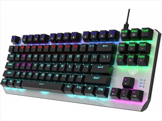 KEYBOARD MECHANICAL AULA AEGIS TKL RGB Iluminated LINEAR RED switch, 316535