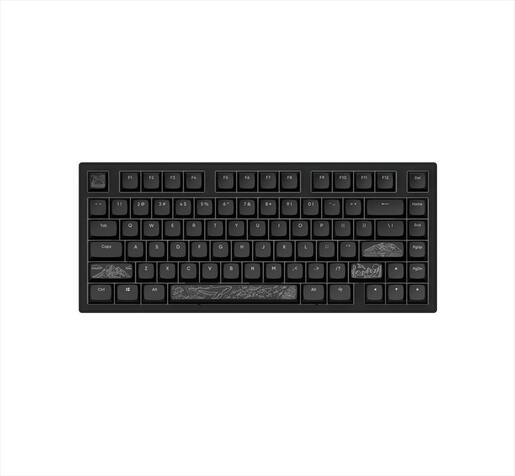 KEYBOARD MECHANICAL DARK PROJECT ALU81A TERRA NOSTRA BLACK HS RGB linear mechanical switches G3ms Moonstone- Pre-lubed, +4 switch, COILED CABLE ANSI layout