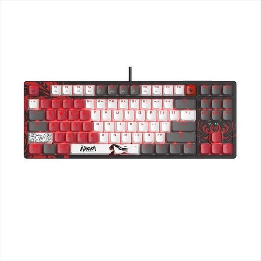 KEYBOARD MECHANICAL A4TECH Bloody S87 NARAKA TKL, Hot-swappable,BLMS RED PLUS Switch, Red Backlit, Black