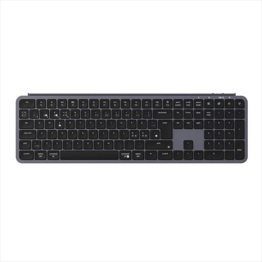 KEYBOARD WIRELESS KEYCHRON B6 PRO ULTRA SLIM Full Size Multi-Device (Wired, 2.4Ghz,Bluetooth), Space Gray, B6P-K1