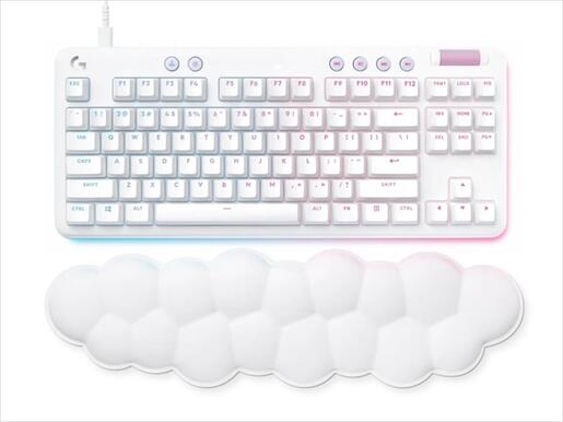 KEYBOARD MECHANICAL LOGITECH G713 TKL RGB GX TACTILE WHITE MIST, 920-010422