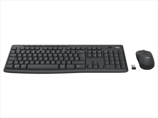 COMBO KEYBOARD AND MOUSE WIRELESS LOGITECH MK370 SILENT Graphite Bolt, (MAC compatible) w/Bluetooth, 920-012077