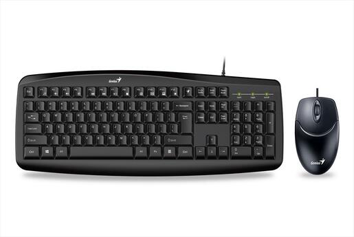COMBO KEYBOARD AND MOUSE WIRED GENIUS KM-200 Black