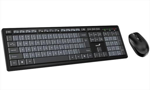 COMBO KEYBOARD AND MOUSE WIRELESS GENIUS KM-8200 Black/Gray
