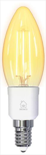 LED BULB SMART DELTACO E14 1800K-6500K DIMMABLE WHITE, 4.5W, FILAMENT LAMP, SH-LFE14C35