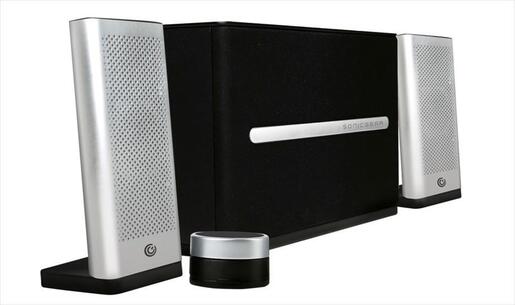 SPEAKERS 2.1 SONICGEAR SPACE 7 Gun Metal 2.1 USB Music Playback,(46W) AUX/Bluetooth  4.2,FM Radio