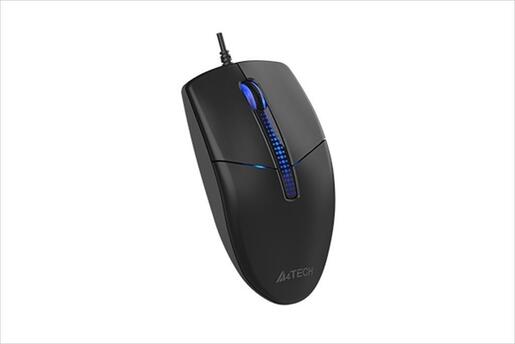MOUSE WIRED USB A4TECH N-530S Silent, LED Illumination, Black