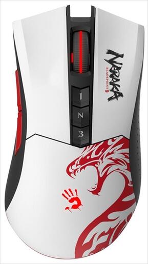 MOUSE WIRELESS USB A4TECH Bloody Gaming R90 PLUS Naraka, 2.4Ghz 5000CPI, w/Wireless Extension Dock
