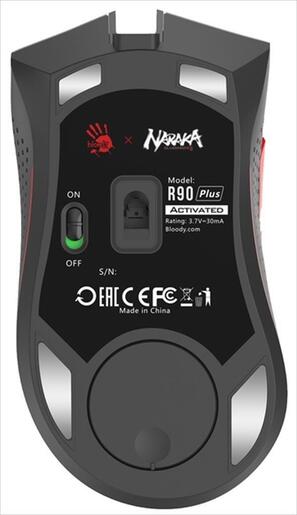 MOUSE WIRELESS USB A4TECH Bloody Gaming R90 PLUS Naraka, 2.4Ghz 5000CPI, w/Wireless Extension Dock