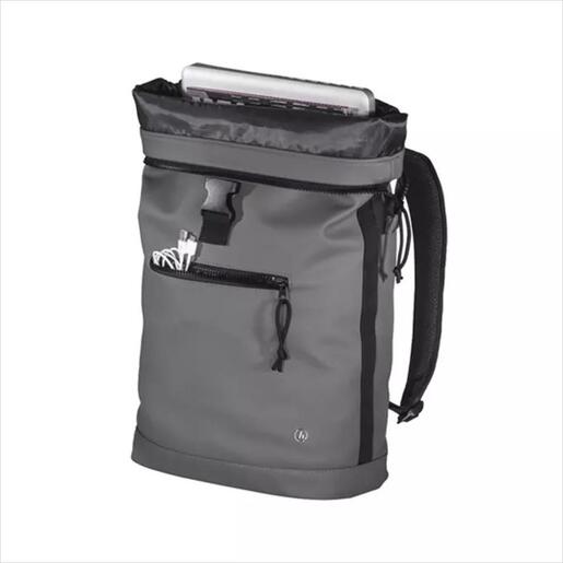 BAG HAMA "Merida" Roll-Top BACKPACK GRAY 40cm (15,6" LAPTOP), 216493