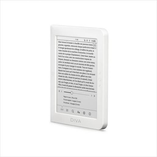 TABLET EBOOK READER BOOKEEN DIVA HD 6" 1440x1080,16GB, E-ink touchscreen, White