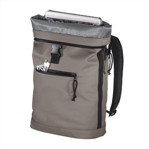 BAG HAMA "Merida" Roll-Top BACKPACK TAUPE 40cm (15,6" LAPTOP), 216494