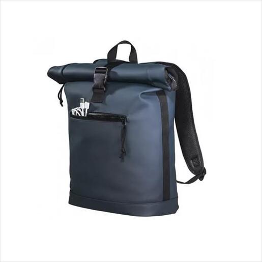 BAG HAMA "Merida" Roll-Top BACKPACK DARK BLUE 40cm (15,6" LAPTOP), 216495