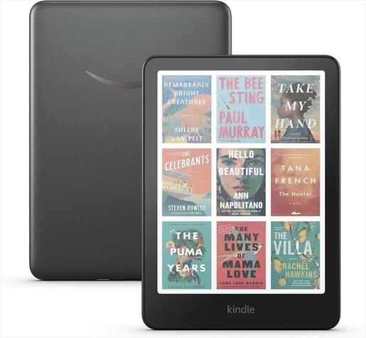 TABLET AMAZON KINDLE COLORSOFT SIGNATURE EDITION (2024) 7" 32GB, 150 ppi color, IPX8 rated, Wireless charging, Metallic Black, B0CN3XR57P