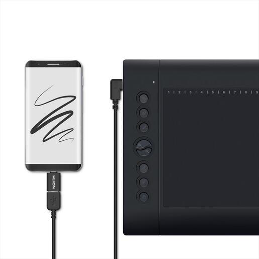 PEN TABLET HUION INSPIROY H610PRO V2 6,25", Black