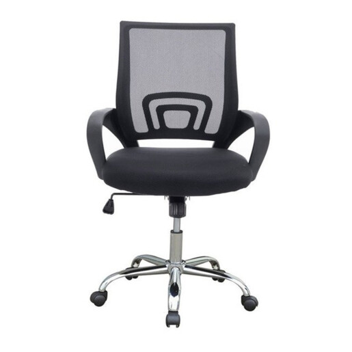 Работен стол Lori Black Chrome црн
