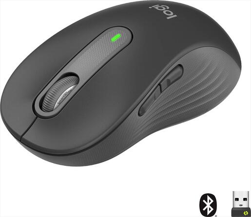 MOUSE WIRELESS USB LOGITECH M650 L (for large-sized hands) Graphite Silent Logi Bolt w/Bluetooth, 910-006236
