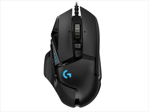 MOUSE WIRED USB LOGITECH G502 HERO LIGHTSYNC RGB BLACK  910-005470