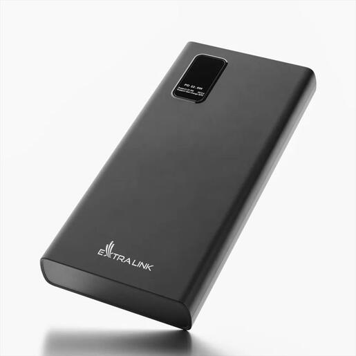 POWER BANK EXTRALINK EPB-067B 10000mAh (22.5W Fast charge)  w/digital display Dual input (Micro-USB, USB-C) /output( 2x USB-A, USB-C), Black