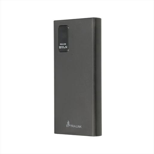 POWER BANK EXTRALINK EPB-067B 10000mAh (22.5W Fast charge)  w/digital display Dual input (Micro-USB, USB-C) /output( 2x USB-A, USB-C), Black