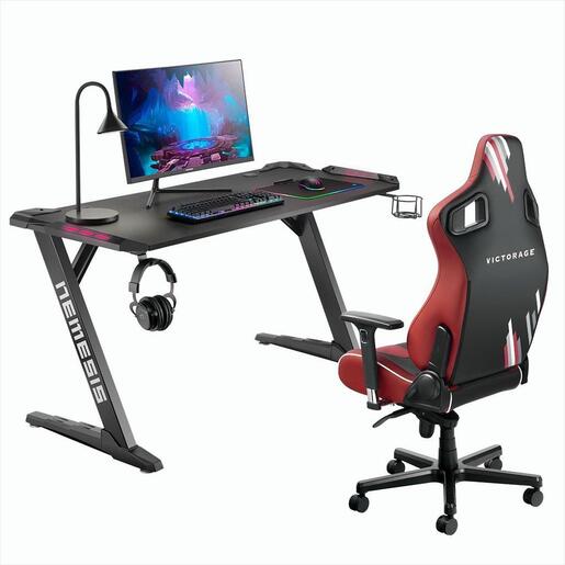 GAMING DESK NITRO CONCEPTS NEMESIS PRO LED, BLACK, 3738272